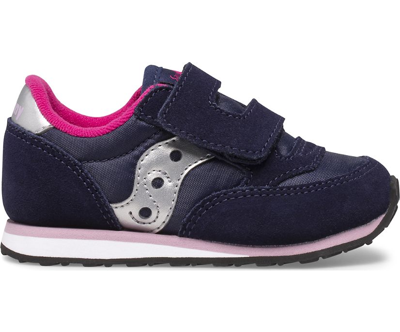 Tenis Saucony Baby Jazz Hook & Loop Niños Azul Marino Rosas | México 704WNBY